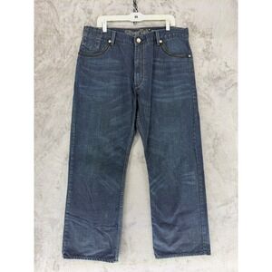 Levi's SilverTab Jeans Mens 38x30 Slim Boot Dark Wash Studded Pocket EUC